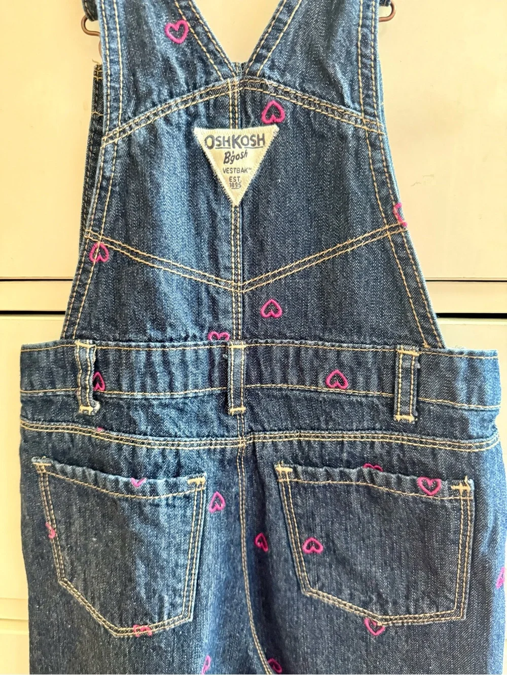 OshKosh B'gosh Pink Heart Overalls